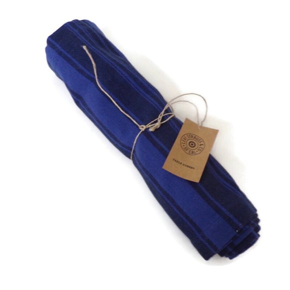 Levi’s x Target Table Runner Navy Striped Blue cotton 14 x 72 NEW - Picture 2 of 4